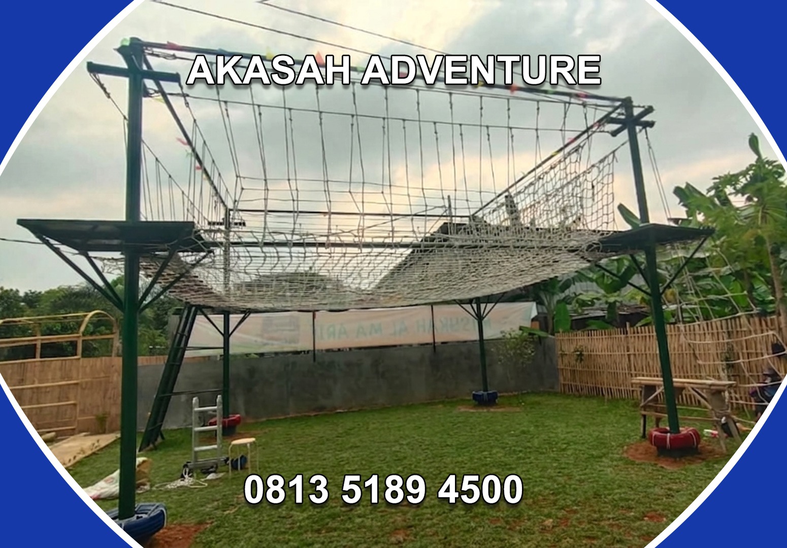 081351894500 Kontraktor Jasa Instalasi Pembangunan Wahana Outbound Outdoor Indoor Profesional Terpercaya Berpengalaman Harga Murah Kualitas Bagus Flying Fox Elvis Walk Jembatan Gantung
